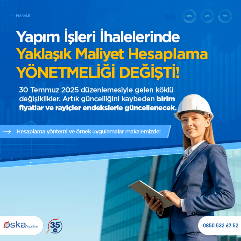 Yapım İşlerinde Yaklaşık Maliyet Hesaplama Yönetmeliği Değişti Facebook Post Image